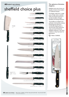 Sheffield Choice Plus Knife Range