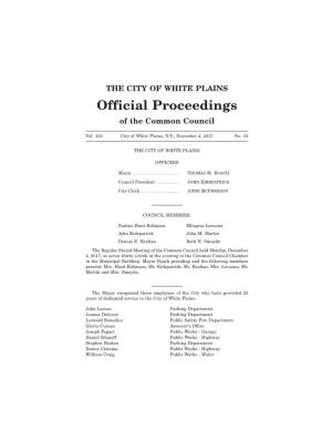Official Proceedings of the Common Council