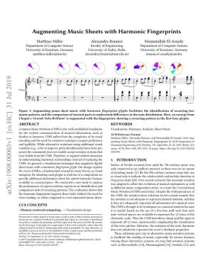 Augmenting Music Sheets with Harmonic Fingerprints