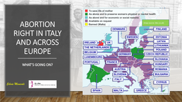 Abortion Right in Italy and Across Europe