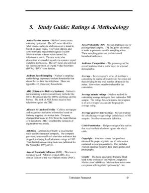 5. Study Guide: Ratings & Methodology