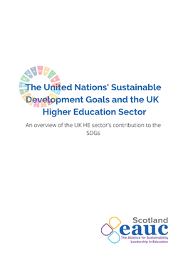 Sdgs and the UK Higher Education Sector