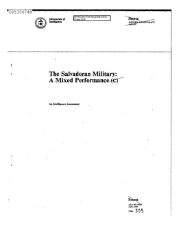 The Salvadoran Military: a Mixed Performanc~