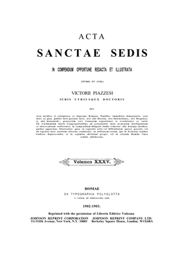 Sanctae Sedis