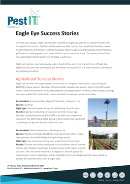 Eagle Eye Success Stories
