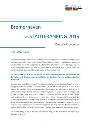Bremerhaven Im STÄDTERANKING 2019