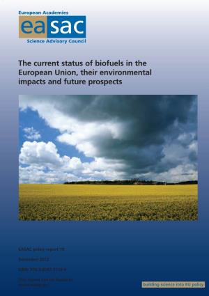 The Current Status of Biofuels in the European Union, Their Environmental Impacts and Future Prospects ISBN 978-3-8047-3118-9