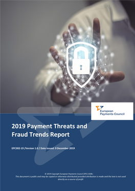 2019 Payments Threats and Fraud Trends Report