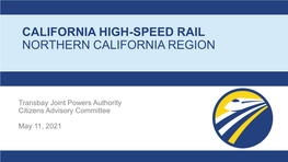 California High-Speed Rail Northern California Region