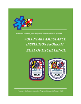 Voluntary Ambulance Inspection Program – Seal of Excellence