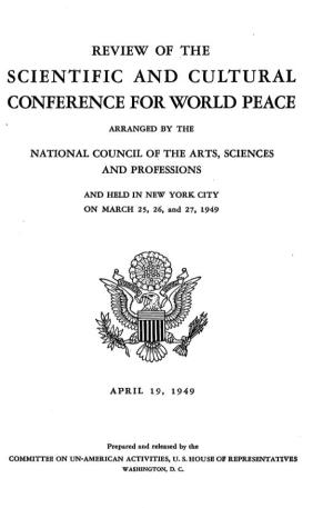 Scientific and Cultural Conference for World Peace