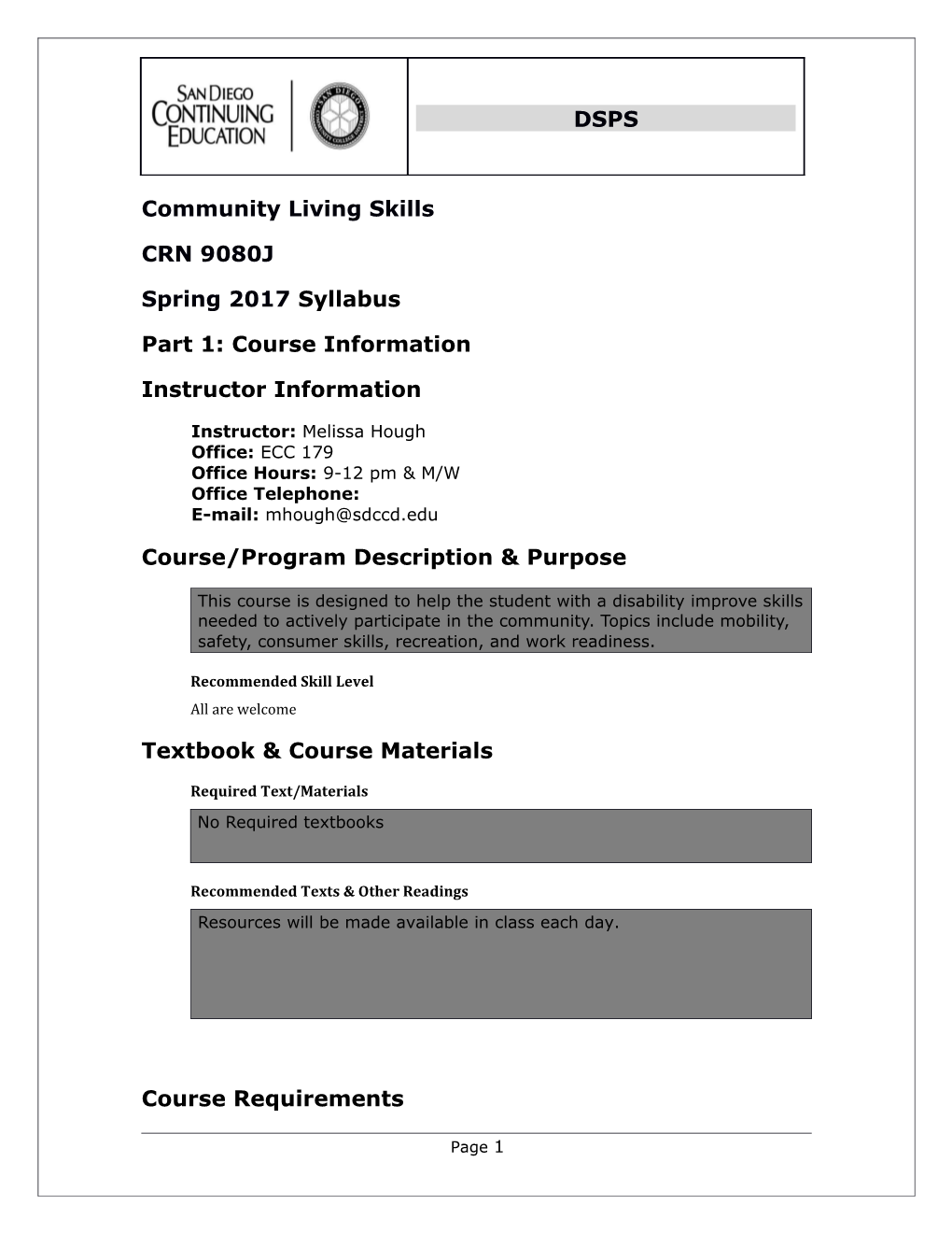 Course Syllabus Template s4