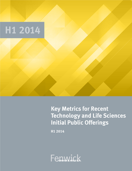 Key Metrics for Recent Technology and Life Sciences Initial Public Offerings