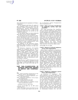 194 Part 1245—Classification of Railroad