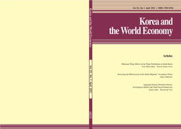 Korea and the World Economy
