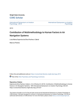 Contribution of Multimethodology to Human Factors in Air Navigation Systems