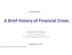 A Brief History of Financial Crises