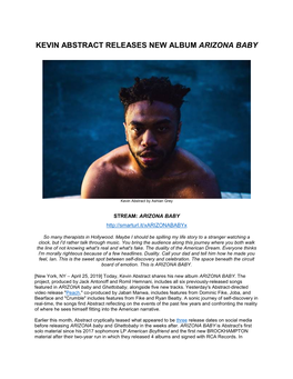 Kevin Abstract Releases New Album Arizona Baby