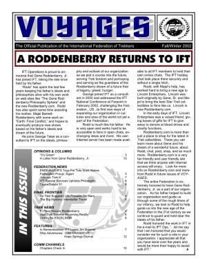 A Roddenberry Returns to Ift