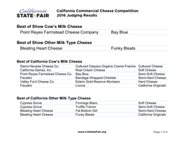Best of California Cow's Milk Cheese