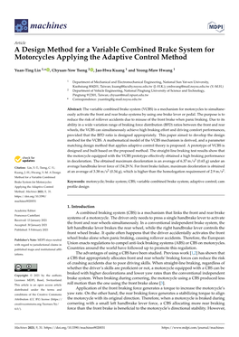 A Design Method for a Variable Combined Brake System for Motorcycles Applying the Adaptive Control Method