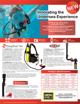 Innovating the Undersea Experience