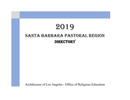 Santa Barbara Pastoral Region DIRECTORY