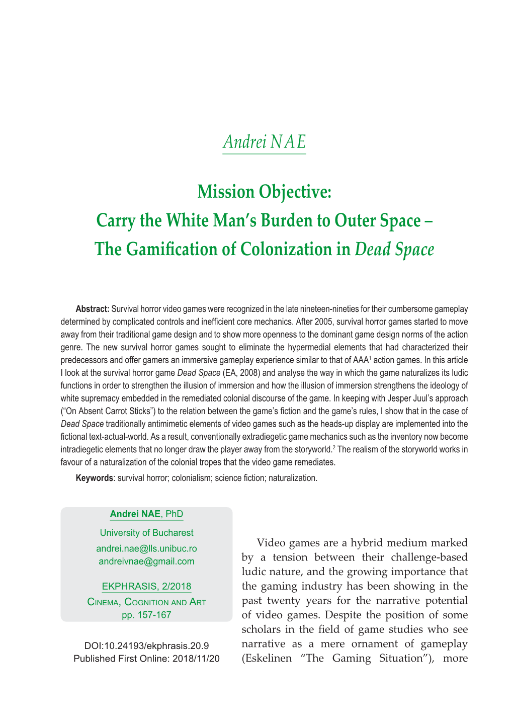 Carry the White Man's Burden to Outer Space – The