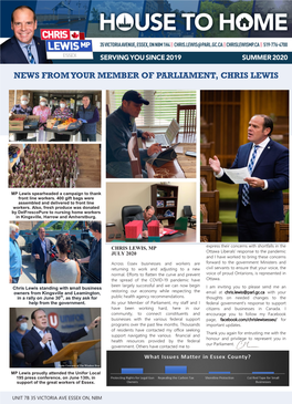 News from Your Member of Parliament, Chris Lewis
