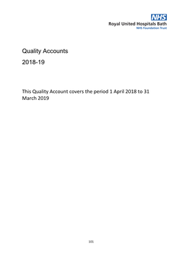 Quality Accounts 2018-19