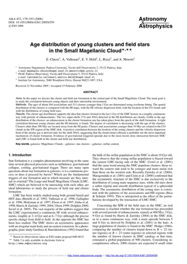 Age Distribution of Young Clusters and Field Stars in the Small Magellanic