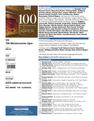 VA 100 Meisterwerke Oper