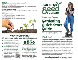 Gardening Quick Start Guide