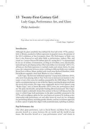 13 Twenty-First-Century Girl Lady Gaga, Performance Art, and Glam