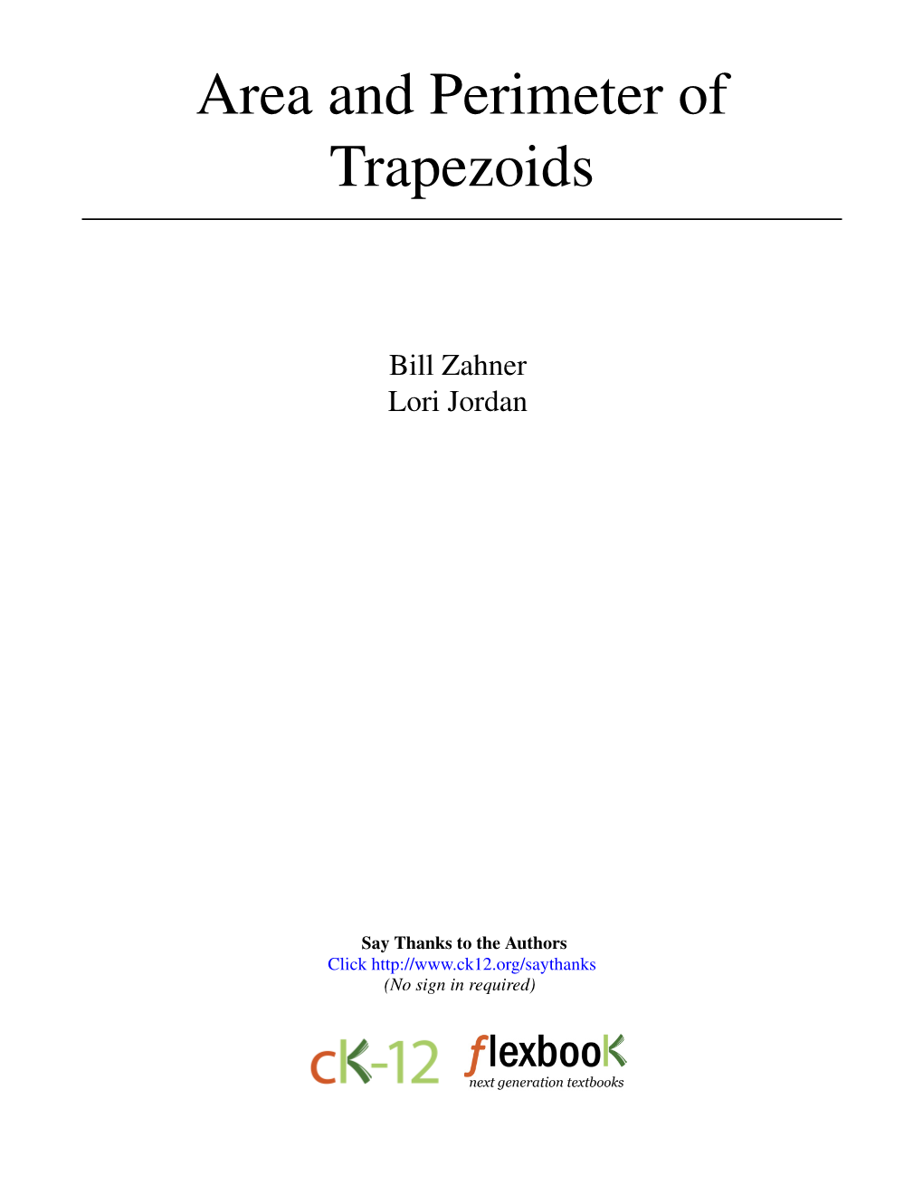 Area and Perimeter of Trapezoids