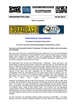 Pm 6 Hurricane+Southside 18.02.2013