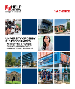 University of Derby 3+0 Programmes