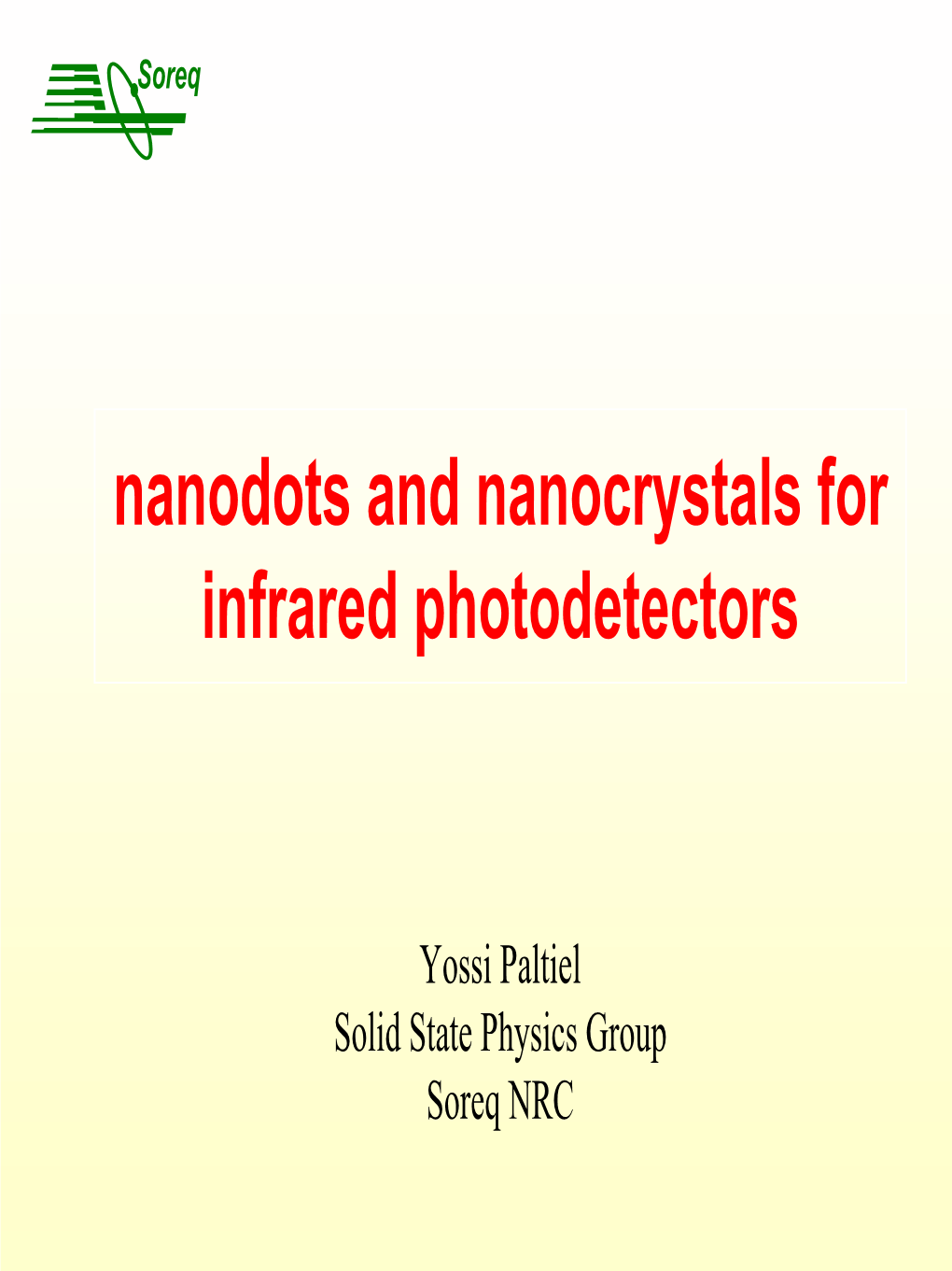 R&D of IR Detectors and Emitters