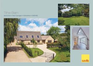 Tithe Barn Jericho Farm • Near Cassington • Oxfordshire • OX29 4SZ a Spacious and Exceptional Quality Conversion to Create Wonderful Living Space