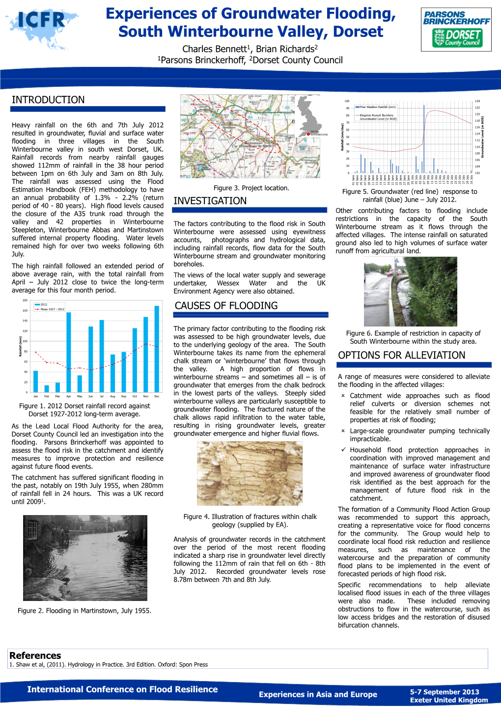 Experiences of Groundwater Flooding, South Winterbourne Valley, Dorset Charles Bennett1, Brian Richards2 1Parsons Brinckerhoff, 2Dorset County Council