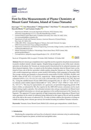 First In-Situ Measurements of Plume Chemistry at Mount Garet Volcano, Island of Gaua (Vanuatu)