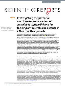 Investigating the Potential Use of an Antarctic Variant of Janthinobacterium Lividum for Tackling Antimicrobial Resistance in A