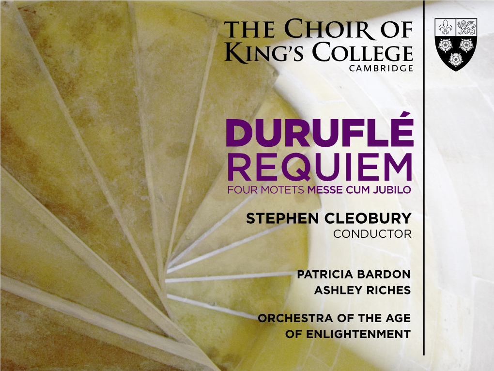 Duruflé Requiem Four Motets Messe Cum Jubilo