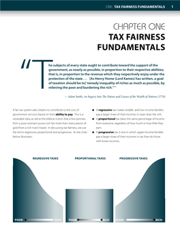 CHAPTER ONE Tax Fairness Fundamentals