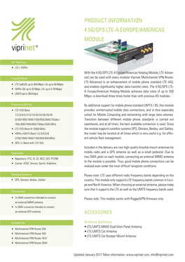 Product Information 4.5G/Gps Lte-A Europe/Americas Module