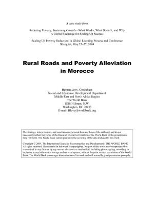 Rural Roads and Poverty Alleviation in Morocco