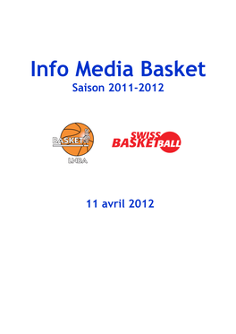 Info Media Basket Saison 2011-2012