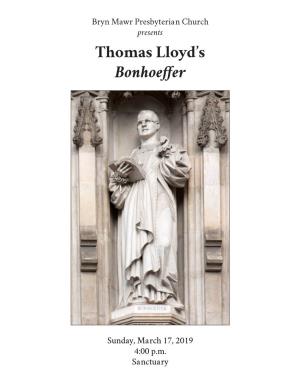 Thomas Lloyd's Bonhoeffer