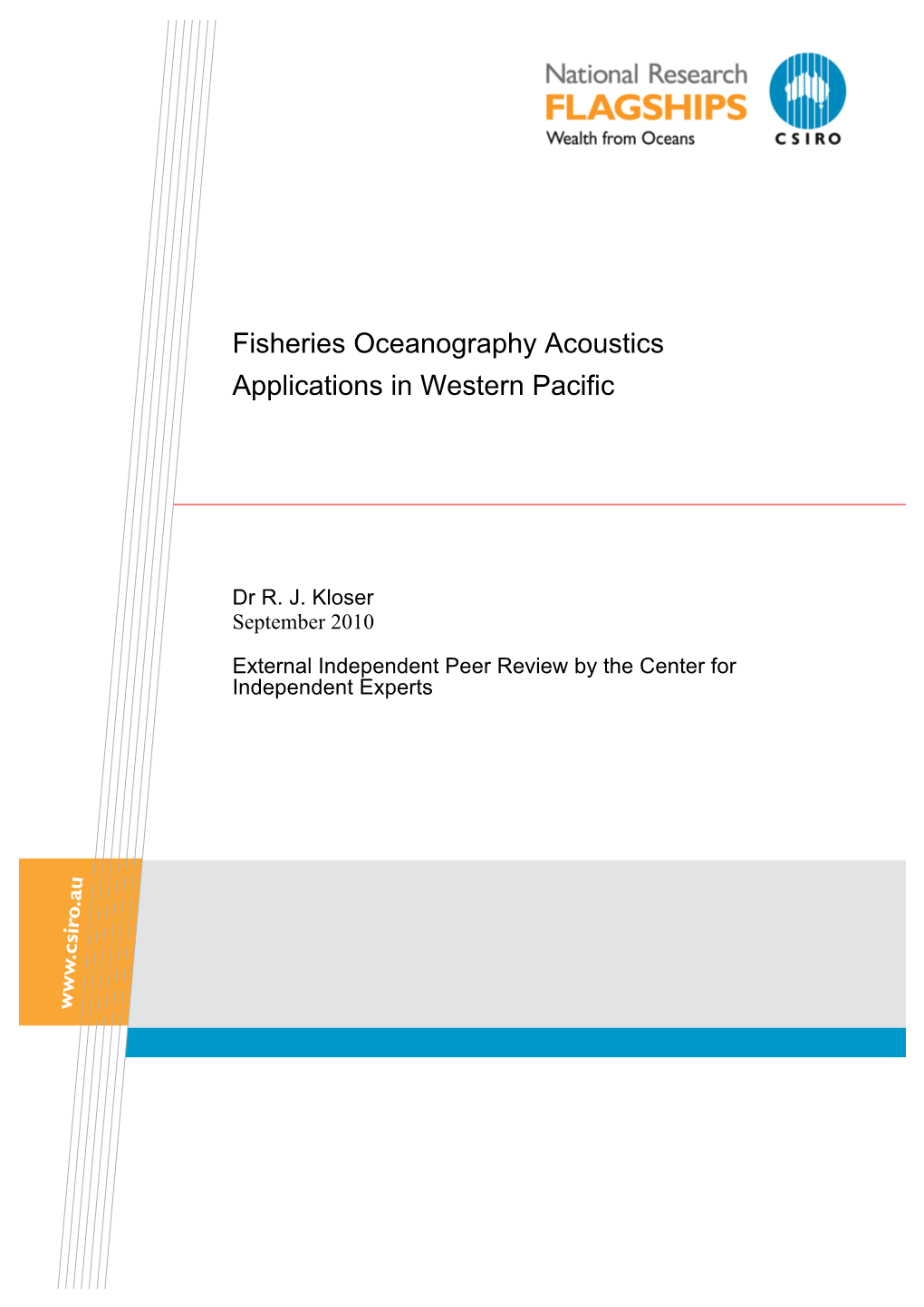 2010 09 08 Kloser PIFSC Fisheries Acoustics Review Draft Report