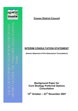 Background Paper for Core Strategy Preferred Options Consultation 12